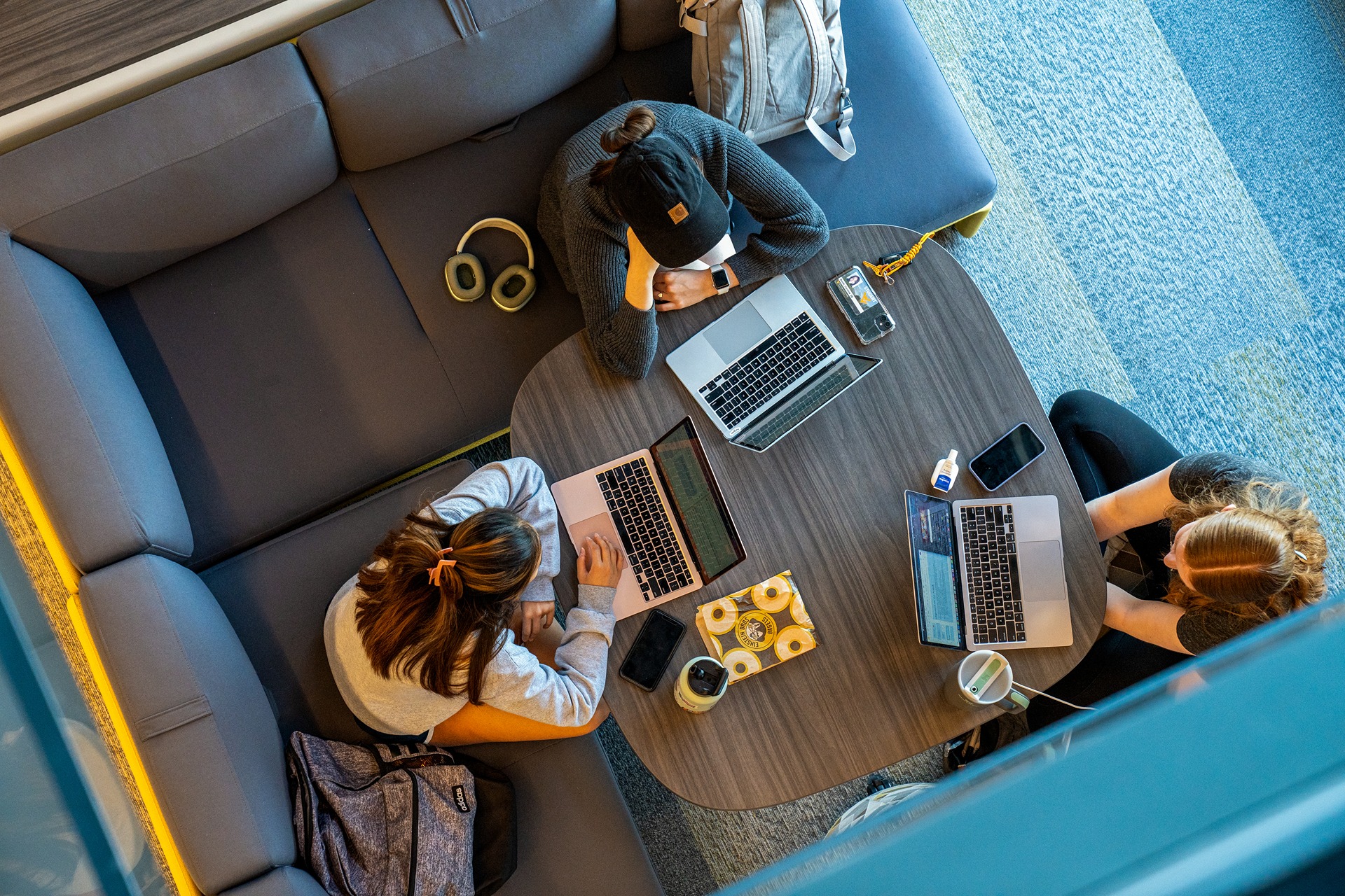 Students studying